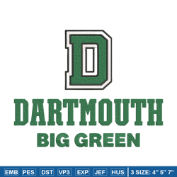 dartmouth big green logo embroidery design, ncaa embroidery, embroidery design, logo sport embroiderysport embroidery