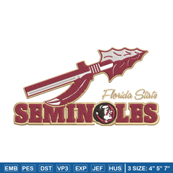 florida state seminoles logo embroidery design, ncaa embroidery,sport embroidery,logo sport embroidery,embroidery design