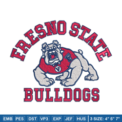 fresno state bulldogs logo embroidery design, sport embroidery, logo sport embroidery,embroidery design, ncaa embroidery