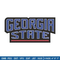 georgia state panthers logo embroidery design,ncaa embroidery,sport embroidery, logo sport embroidery,embroidery design