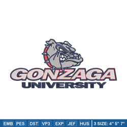 gonzaga bulldogs logo embroidery design, ncaa embroidery, embroidery design, logo sport embroidery, sport embroidery.