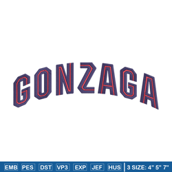 gonzaga bulldogs logo embroidery design, ncaa embroidery, sport embroidery, logo sport embroidery, embroidery design.