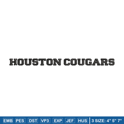 houston cougars logo embroidery design, ncaa embroidery, sport embroidery,logo sport embroidery,embroidery design