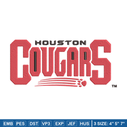 houston cougars wordmark logo embroidery design,ncaa embroidery,sport embroidery,logo sport embroidery,embroidery design