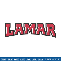 lamar university logo embroidery design, ncaa embroidery, embroidery design,logo sport embroidery,sport embroidery