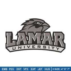 lamar university logo embroidery design, ncaa embroidery,sport embroidery,logo sport embroidery,embroidery design.