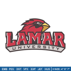 lamar university logo embroidery design, sport embroidery, logo sport embroidery, embroidery design,ncaa embroidery
