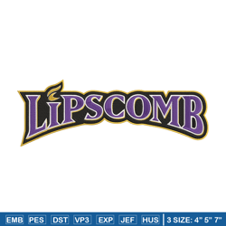 lipscomb bisons logo embroidery design,ncaa embroidery, embroidery design, logo sport embroidery, sport embroidery