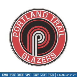 portland trail blazers logo embroidery design,nba embroidery, sport embroidery, embroidery design,logo sport embroidery.