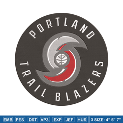 portland trail blazers logo embroidery design,nba embroidery,sport embroidery , embroidery design, logo sport embroidery