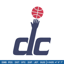 Washington Wizards logo embroidery design, NBA embroidery,Sport embroidery,Embroidery design,Logo sport embroidery