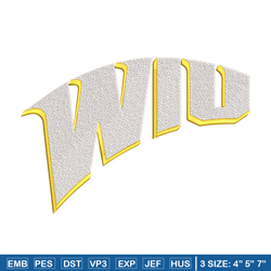 western illinois logo embroidery design,ncaa embroidery,embroidery design,logo sport embroidery, sport embroidery.