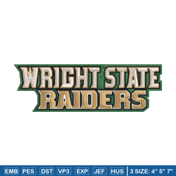 wright state raiders logo embroidery design,ncaa embroidery,sport embroidery, logo sport embroidery,embroidery design