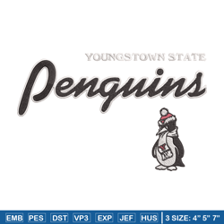 youngstown state logo embroidery design, ncaa embroidery, sport embroidery, embroidery design ,logo sport embroidery.