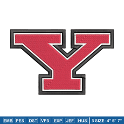 youngstown state logo embroidery design, ncaa embroidery, sport embroidery, logo sport embroidery, embroidery design.