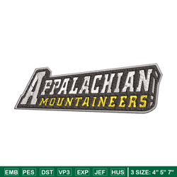 appalachian state logo embroidery design, ncaa embroidery, embroidery design, logo sport embroidery, sport embroidery