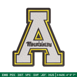 appalachian state logo embroidery design, ncaa embroidery, sport embroidery, logo sport embroidery, embroidery design
