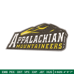 appalachian state logo embroidery design, ncaa embroidery,sport embroidery,embroidery design,logo sport embroidery