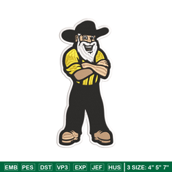 appalachian state man embroidery design, ncaa embroidery, sport embroidery, logo sport embroidery, embroidery design