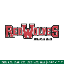 arkansas state logo embroidery design, ncaa embroidery, embroidery design, logo sport embroidery, sport embroidery