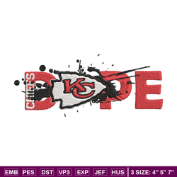dope kansas city chiefs embroidery design, kansas city chiefs embroidery, nfl embroidery, logo sport embroidery.