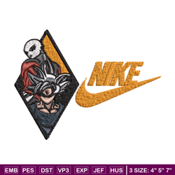 dragonball nike embroidery design, dragonball embroidery, nike design, embroidery file, anime shirt, instant download.