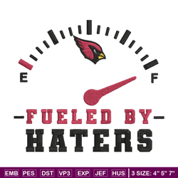 fueled by haters arizona cardinals embroidery design, arizona cardinals embroidery, nfl embroidery, sport embroidery.