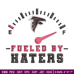fueled by haters atlanta falcons embroidery design, atlanta falcons embroidery, nfl embroidery, logo sport embroidery.