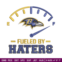 fueled by haters baltimore ravens embroidery design, baltimore ravens embroidery, nfl embroidery, logo sport embroidery.