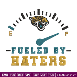 fueled by haters jacksonville jaguars embroidery design, jaguars embroidery, nfl embroidery, logo sport embroidery.