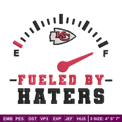 fueled by haters kansas city chiefs embroidery design, kansas city chiefs embroidery, nfl embroidery, sport embroidery.