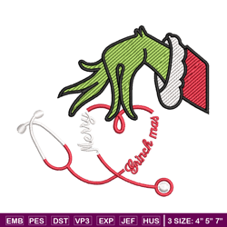 grinchmas embroidery design, chrismas design, embroidery shirt, embroidery file, grinch embroidery, digital download (2)