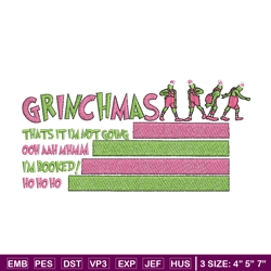 grinchmas embroidery design, chrismas design, embroidery shirt, embroidery file, grinch embroidery, digital download