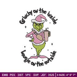 grinchy embroidery design, grinch embroidery, embroidery file, chrismas embroidery, anime shirt,digital download.