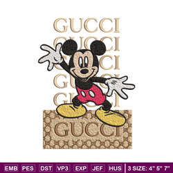 gucci mickey mouse embroidery design, gucci embroidery, disney design, embroidery file, cartoon shirt, digital download.