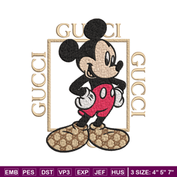 gucci mickey mouse embroidery design, gucci embroidery, disney design, embroidery file, cartoon shirt, instant download.