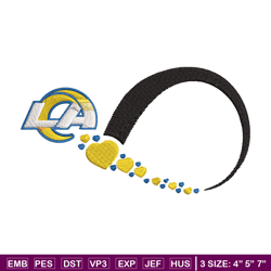heart los angeles rams embroidery design, rams embroidery, nfl embroidery, logo sport embroidery, embroidery design. (3)