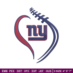 heart new york giants embroidery design, new york giants embroidery, nfl embroidery, sport embroidery, embroidery design