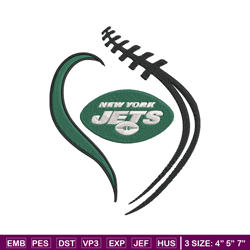 heart new york jets embroidery design, jets embroidery, nfl embroidery, logo sport embroidery, embroidery design.