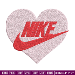 heart nike embroidery design, nike embroidery, brand embroidery, embroidery file, logo shirt, digital download