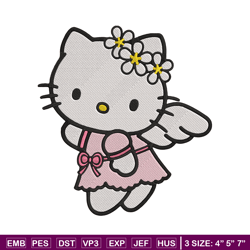 hello kitty angel embroidery design, hello kitty embroidery, embroidery file, anime embroidery, digital download