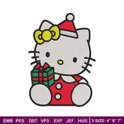 hello kitty chrismas embroidery design, hello kitty embroidery, embroidery file, anime embroidery, digital download