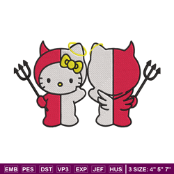 hello kitty demon embroidery design,hello kitty embroidery,embroidery file,anime embroidery,anime shirt,digital download