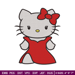 hello kitty dress embroidery design, hello kitty embroidery, embroidery file, anime embroidery, digital download