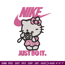 hello kitty nike embroidery design, hello kitty cartoon, embroidery, nike design, embroidery file, instant download