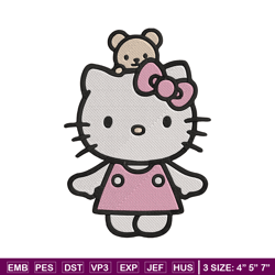 hello kitty pink embroidery design, hello kitty embroidery, embroidery file, anime embroidery, digital download