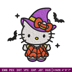 hello kitty witch embroidery design, hello kitty embroidery, cartoon design, embroidery file, digital download