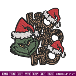 ho ho ho the grinch embroidery design, grinch embroidery, logo design, embroidery file, logo shirt, instant download.