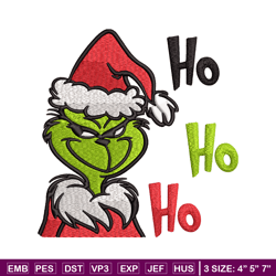 ho ho ho the grinch embroidery design, grinch embroidery, logo design, embroidery file, logo shirt, instant download