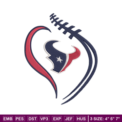 houston texans heart embroidery design, houston texans embroidery, nfl embroidery, sport embroidery, embroidery design.